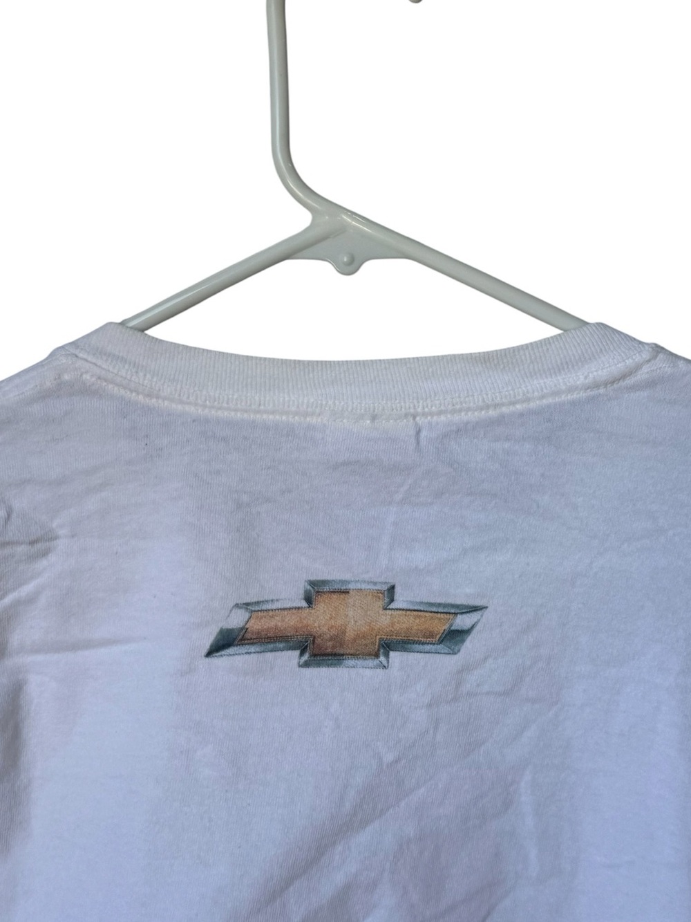Vintage Chevrolet Chevy Indy Racing White Aged Graphic Tee Men’s XL Formula One - Picture 3 of 8